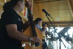Aolani, Mauro Quibin and Uncle Lowell Edgar providing some music during lunch