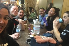 Volunteer breakfast table!