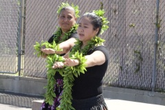 We begin honoring our graduates with a makana of hula from each papa of the hālau. Here we have Papa ʻIeʻie with "Kalākaua He Inoa"